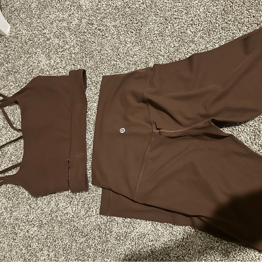 lululemon athletica Chocolate Brown Leggings Set - Picture 6 of 6